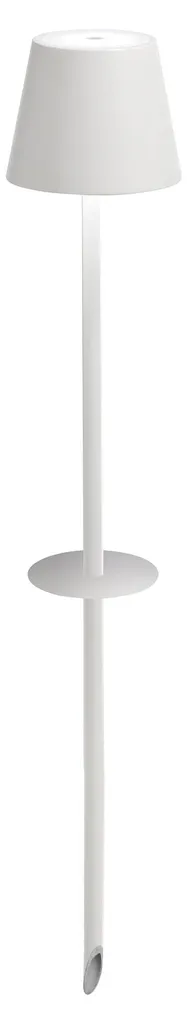 Lampe de Jardin à Piquer Poldina Zafferano LED Sans Fil Design Blanc