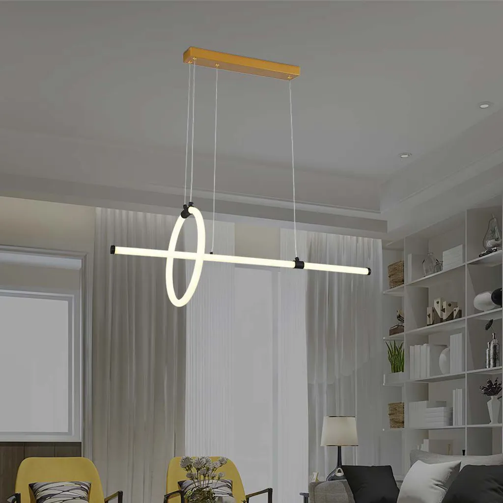 Luminaire LED noir 3000K géométrique avec éclairage blanc chaud doux - 4