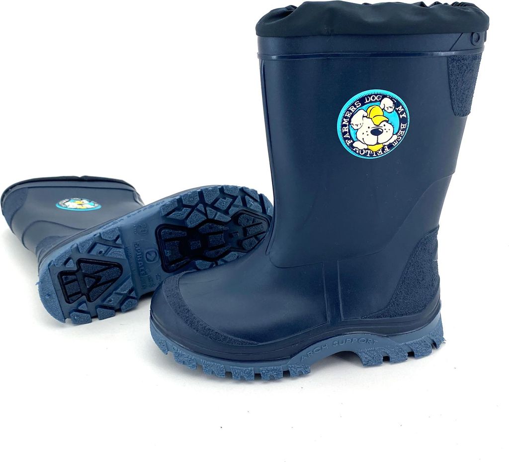 Premium Kinder Gummistiefel gefüttert Arch Support Sohle Regenstiefel schadstofffrei Reach konform Typ880 Blau 29