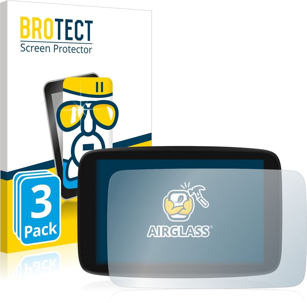 3x BROTECT Schutzglas für TomTom GO Exclusive Schutzfolie Panzer Folie Glas Display Schutz klar