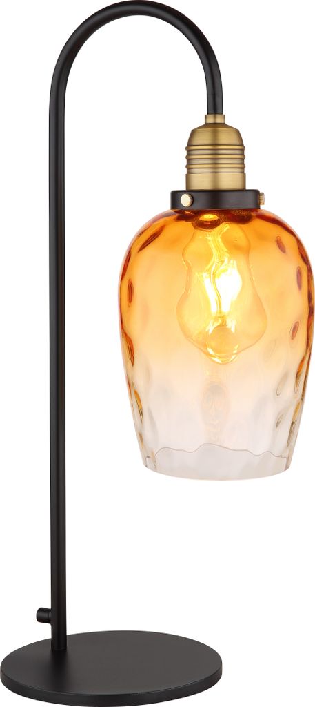 Globo Lighting Tischleuchte Metall schwarz matt, 1x E27