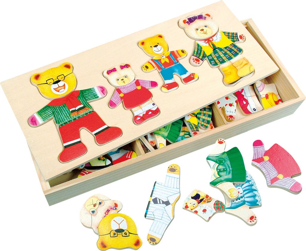 Bino Ankleidepuzzle Bärenfamilie ab 3 Jahren, 88016