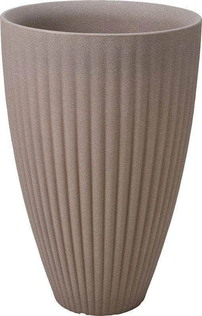 Grand pot de fleurs rond 60 cm beige Progarden pour terrasse et balcon