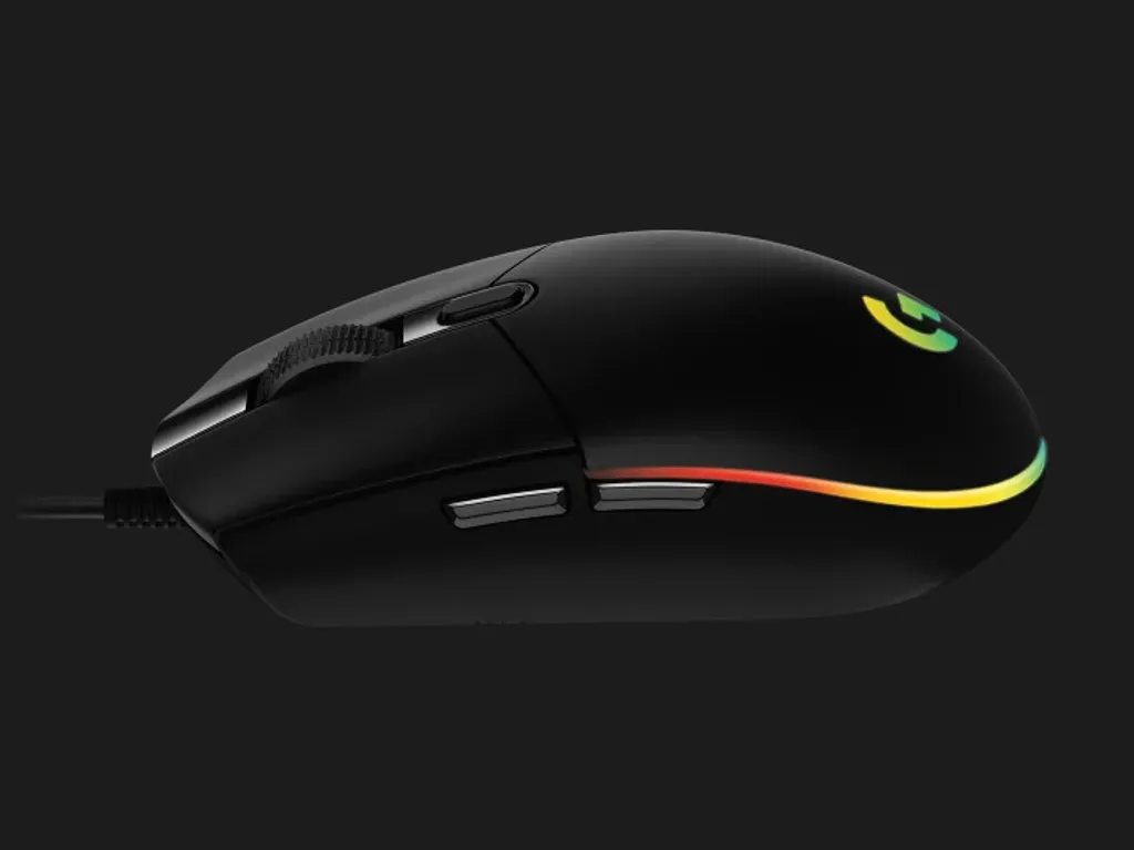 Souris de jeu rétroéclairée G102 Lightsync noire à boutons programmables - 3