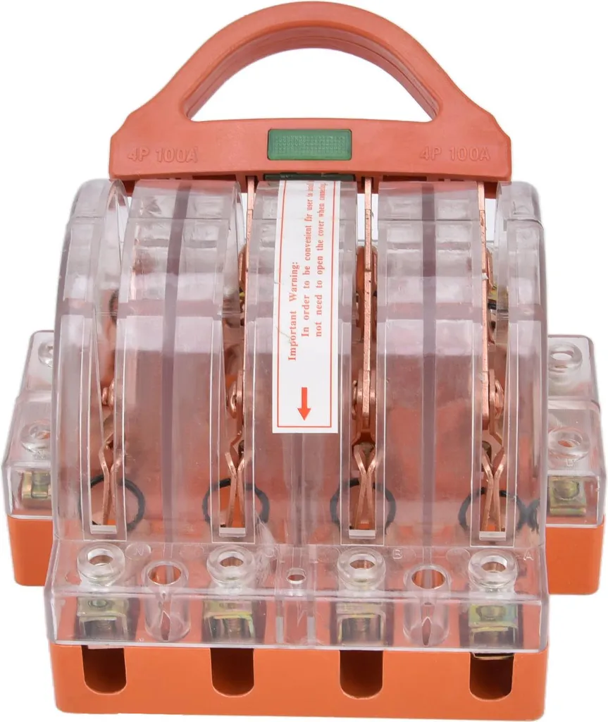 Sectionneur à couteau 4 pôles 100A AC380V avec boîtier de protection