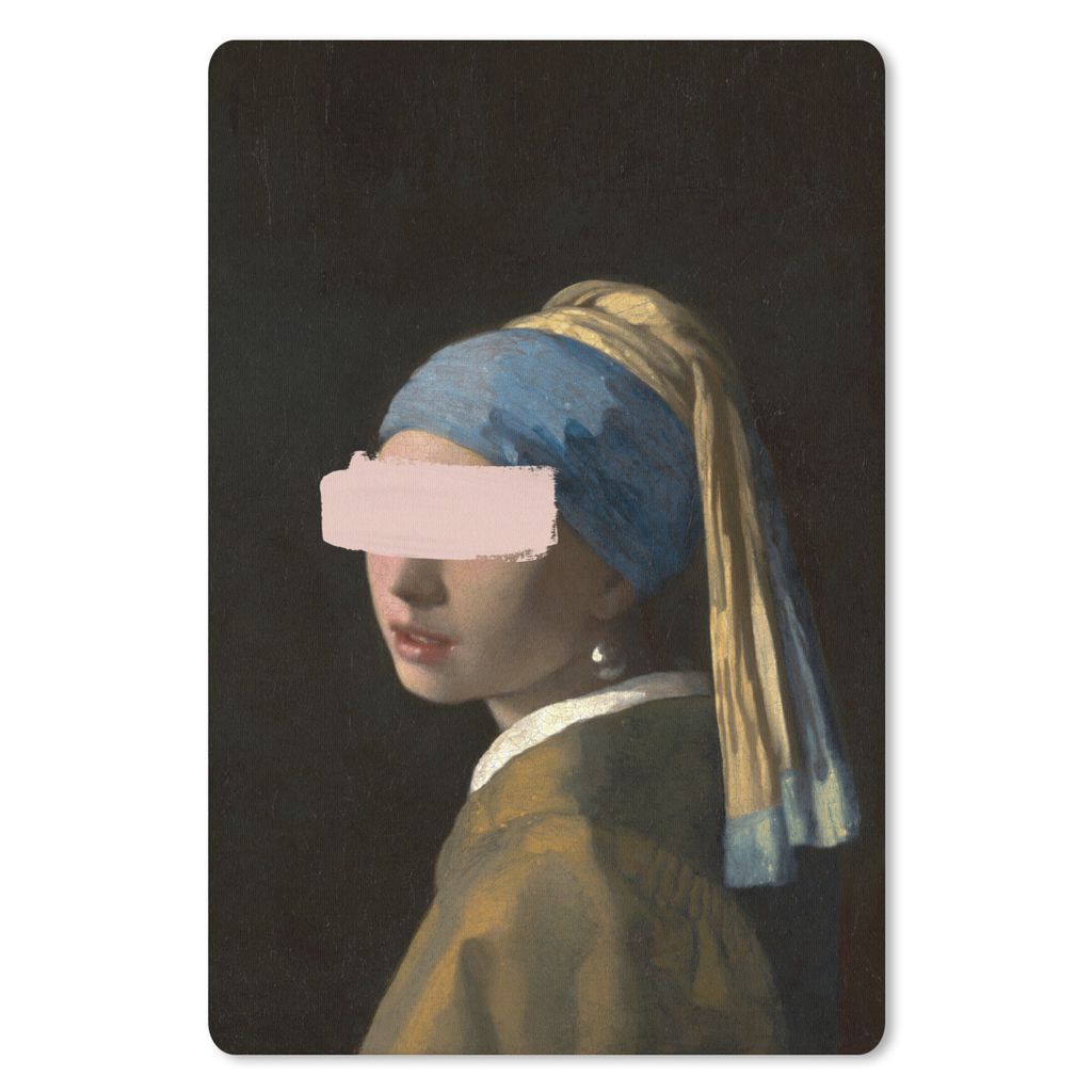 MuchoWow Mauspad Mousepad Mädchen mit Perlenohrring - Johannes Vermeer - Pastell 18x27 cm - Mousepads - Maus Mat - Pad - Mausunterlage
