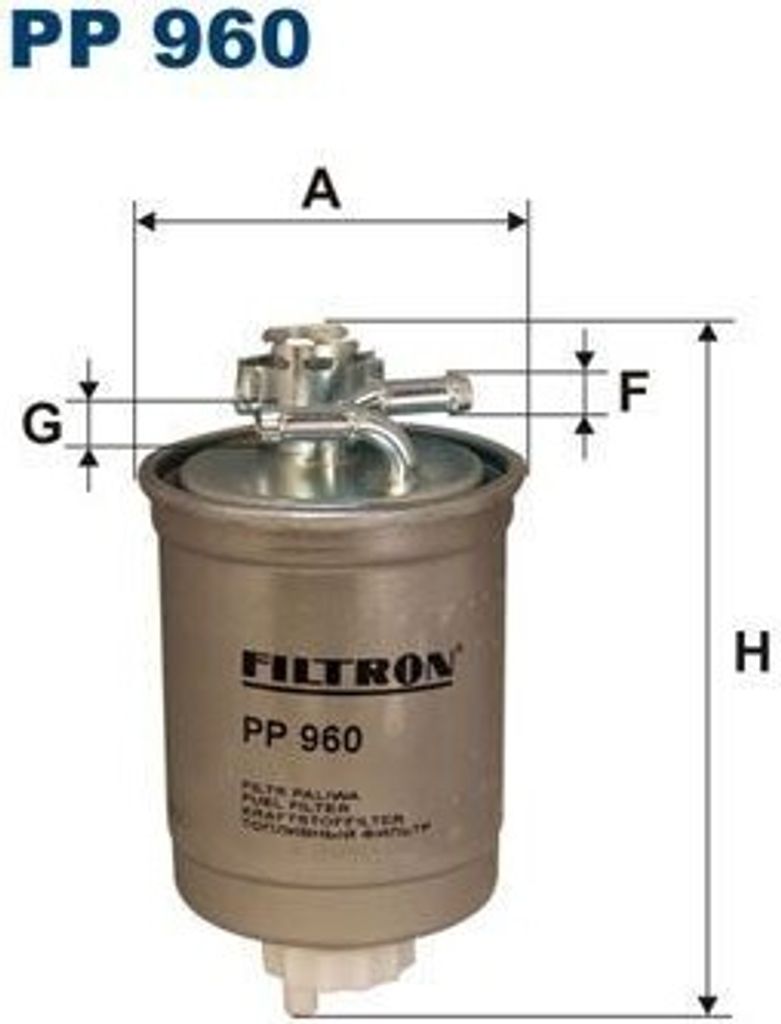 FILTRON KRAFTSTOFFFILTER Leitungsfilter PP 960