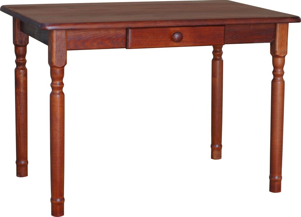 Tisch II mit Schublade aus massivem Kiefernholz in der Farbe Calvados 100 x 60 cm