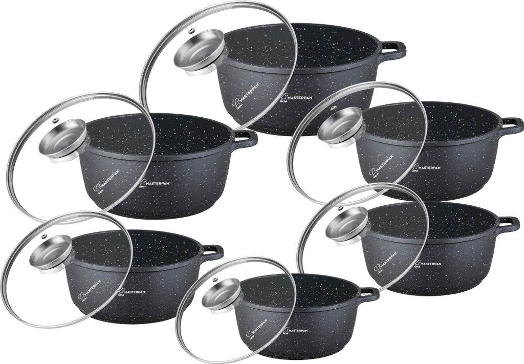 Masterpan 12dílná sada nádobí, nepřilnavý povrch, indukce, Obrázek produktu 