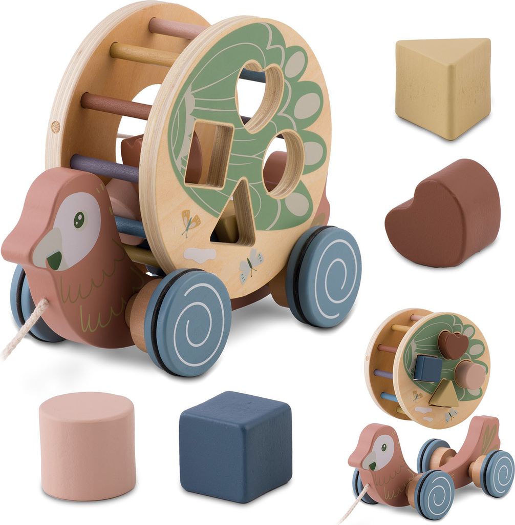 Papageienspielzeug aus Holz NK-854 Nukido