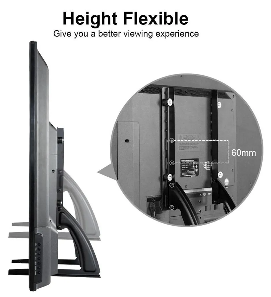 Support TV ajustable idéal pour optimiser l'angle de vue de 32 à 75 pouces - 2