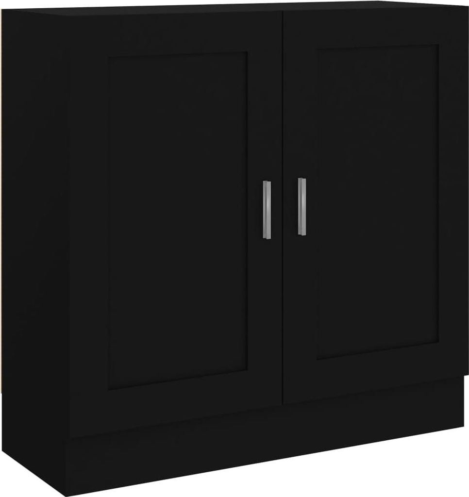 vidaXL Bücherschrank Schwarz 82,5x30,5x80 cm Holzwerkstoff