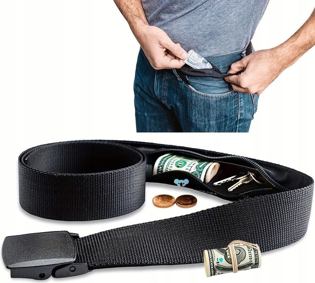 CEINTURE de voyage CACHETTE avec POCHE SECRÈTE DOCUMENTS Image du produit 