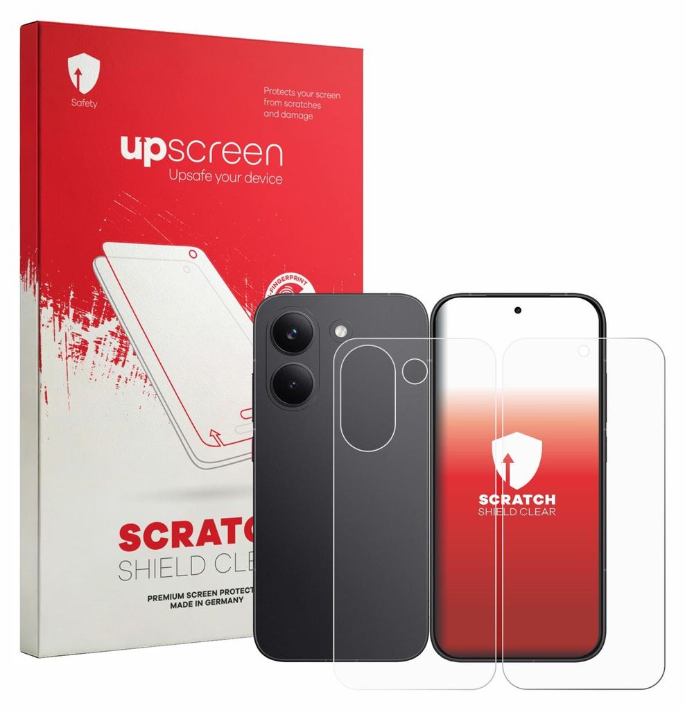 upscreen Schutzfolie für Xiaomi Poco X8 Pro (Display+Rückseite) Displayschutz Displayschutzfolie Folie Klar Transparent