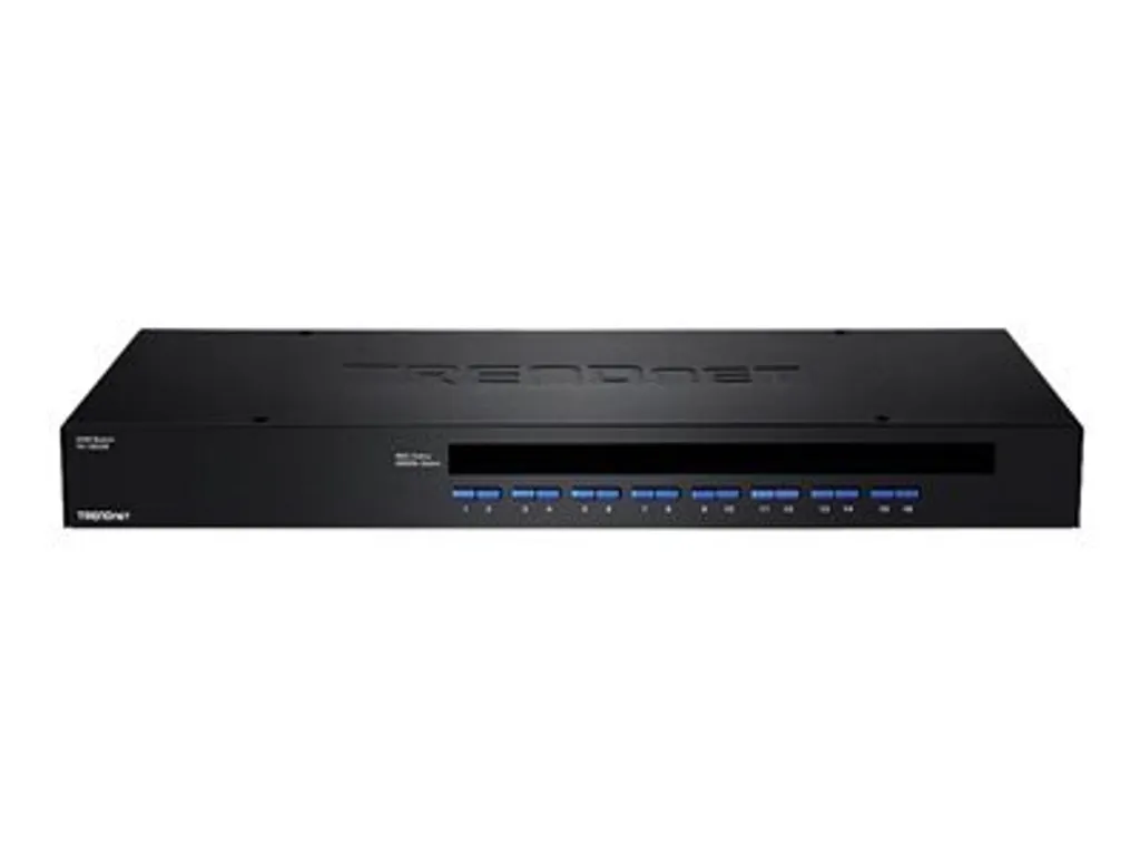 Boîtier KVM TRENDnet 16 ports à double connectique USB PS2 et rack 19