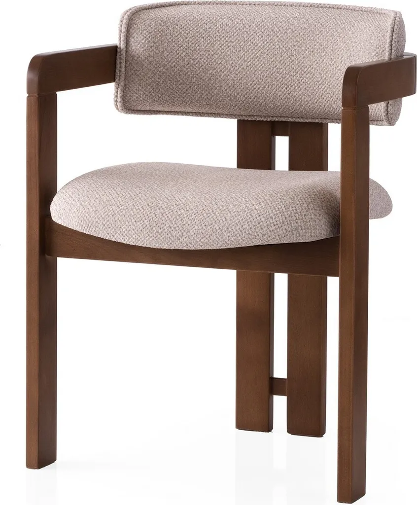 Chaise en noyer véritable 57x76x44 cm Skye Decor au design scandinave