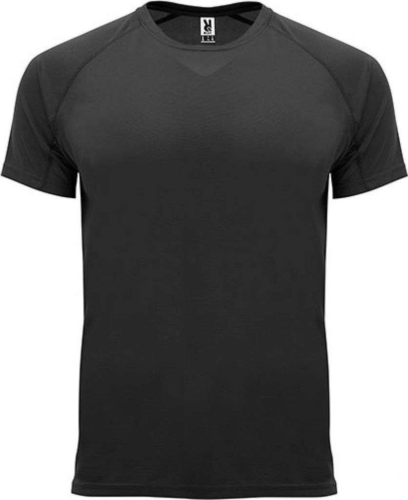 Roly Sport CA0407 | Bahrain T-Shirt mit Raglan-Ärmeln - Farbe: Black 02 - Größe: M