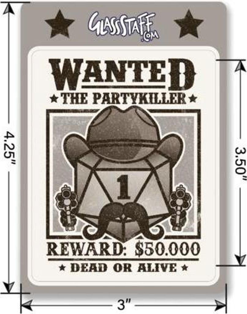 Aufkleber – Gesucht: Partykiller