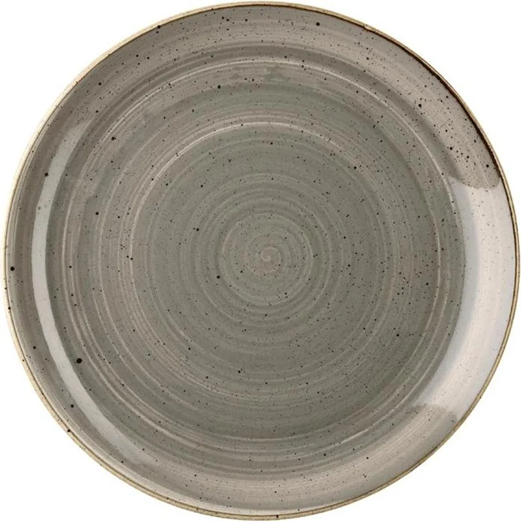 Assiette Churchill Stonecast Grey 228 mm en Porcelaine Vitrifiée - x12