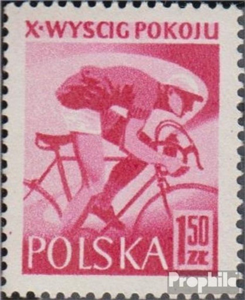 Briefmarken Polen 1957 Mi 1016 postfrisch Radfernfahrt für den Frieden