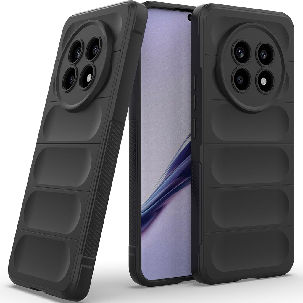Handyhülle für Realme 13 Pro/Realme 13 Pro+ Weich TPU Silikon Stossfest Anti-rutsch Hülle Schwarz