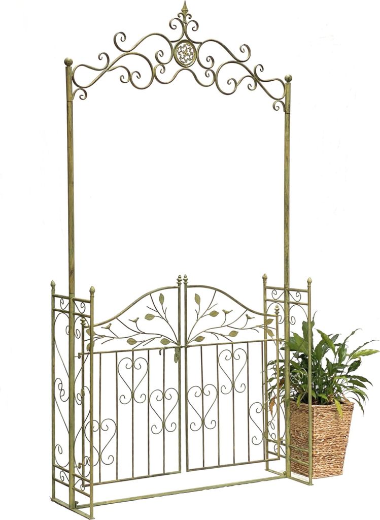 DanDiBo Rose Arch s dveřmi Kovová šířka 130 cm Zelená 93997 Obrázek produktu 