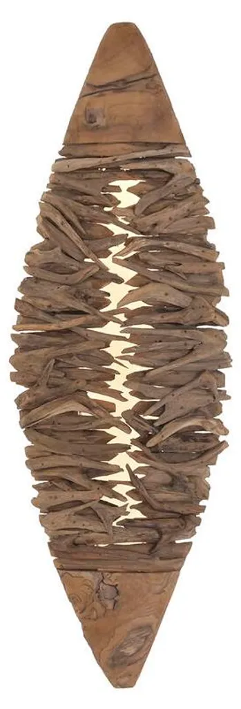 Applique murale format XXL 140 cm Home ESPRIT en bois naturel brun