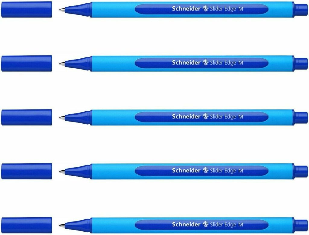 Schneider Kugelschreiber Slider Edge M 5er-Set blau Produktbild 
