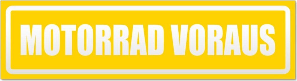 Motorrad voraus Motiv 1 invertiert Magnetschild Schild magnetisch