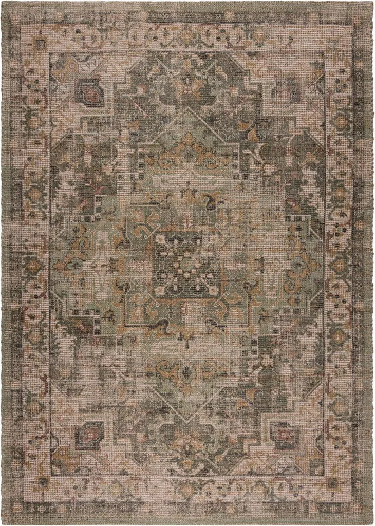 Tapis de Salon Vert Nadya Selena 120x170 cm - Revêtement de Sol Décoratif