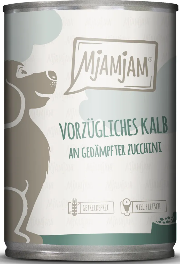Eccellente mjamjam di vitello su zucchine al vapore 400gx6
