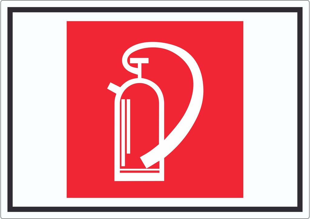 Feuerlöschgerät Symbol Aufkleber A3 (297x420mm)