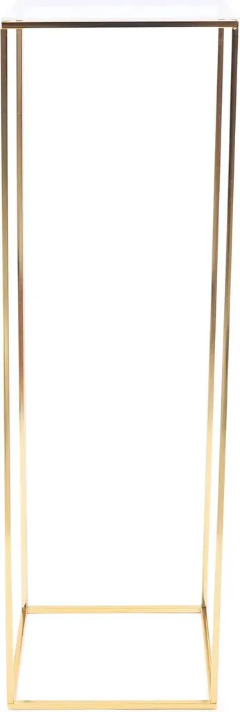Décoration de table mariage support fleurs colonne dorée 100 cm fer - 5