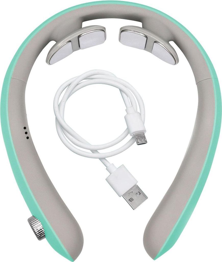 BEPER P302MAS100 Cervical Massage Device with 6 Modes and Adjustable Intensity - Rechargeable with USB Port and Heating Function