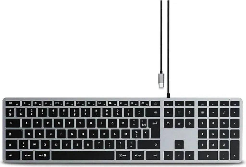 Satechi Slim W3 Clavier Rétroéclairé USB-C AZERTY en Aluminium Robuste