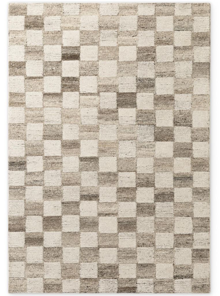 Vikosa Boho 1.0 Wollteppich Quadra, Karo, Schachbrett Produktbild 