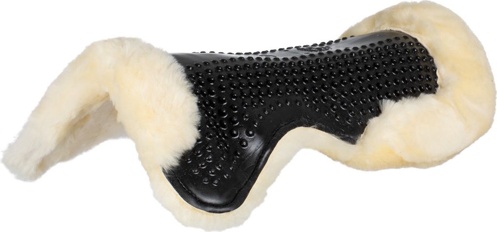 Acavallo Massage Gel Pad Full Sheepskin, Farbe:Black/Natural