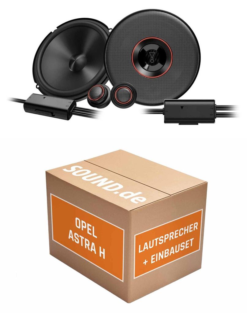Lautsprecher Boxen Einbaupaket vorne JBL Club3 64C passend für Opel Astra H | 2x Tief-Mitteltöner 2x Hochtöner
