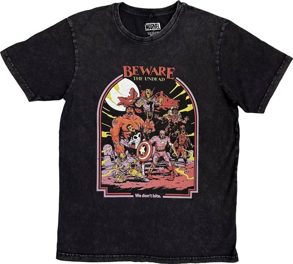Marvel Comics - "We Don ́t Bite" T-Shirt für Herren/Damen Uni, Steinwaschen RO14464 (M) (Schwarz)