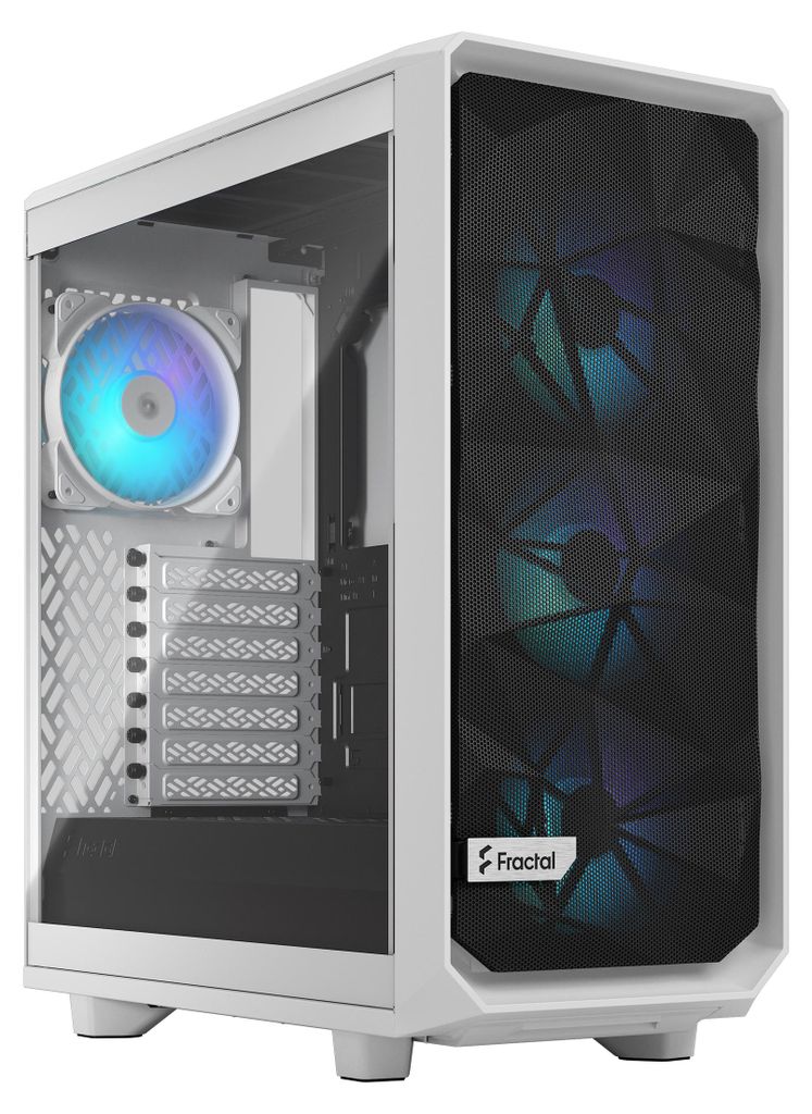 Meshify 2 Compact RGB White TG Clear Tint (weiß, Tempered Produktbild 