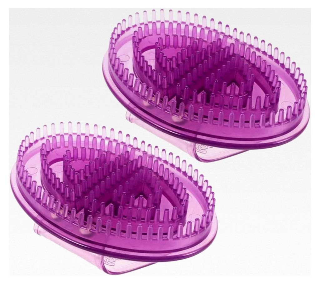 2-teilige Meridian Massagebürste aus Silikon – Ergonomische und hautfreundliche Körpermassagebürste – Massagegerät für Zuhause und im Salon