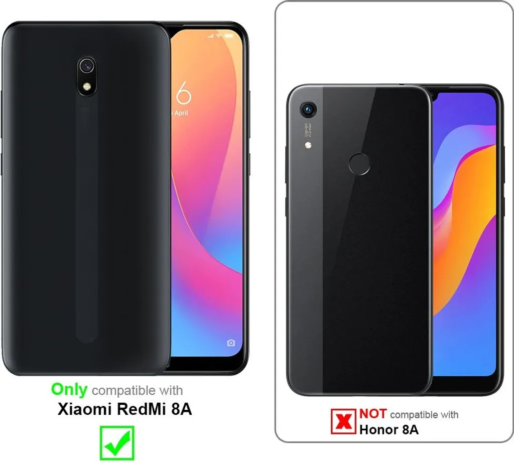 Cadorabo 3x Vetro Temperato Per Xiaomi Redmi 6A, Trasparente, Durezza 9H, Compatibile 3D Touch, Confezione Da 3