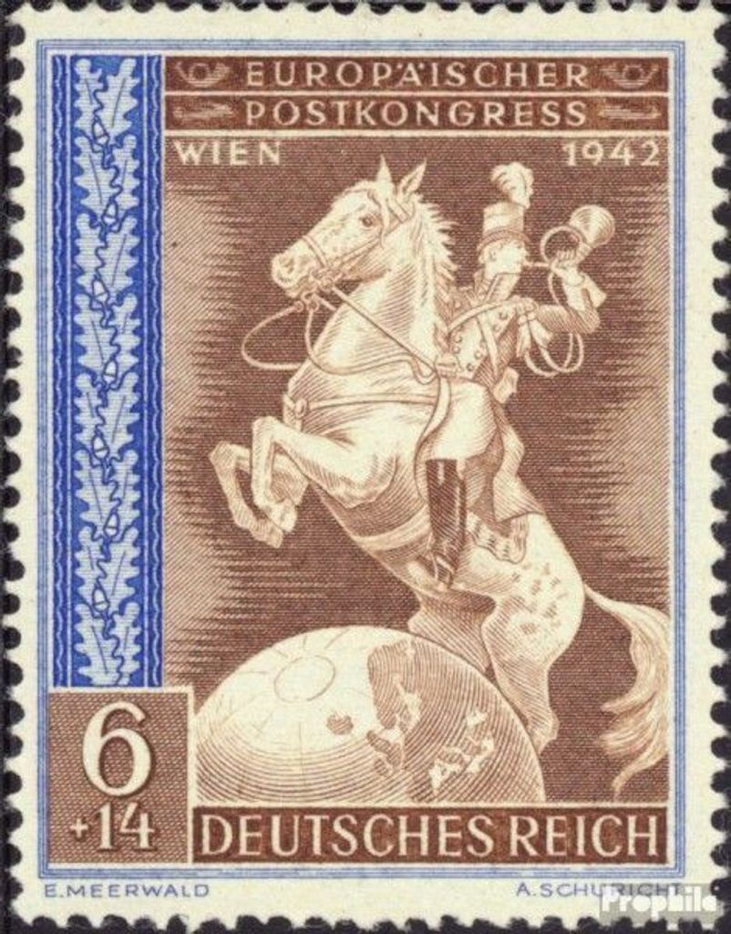 Briefmarken Deutsches Reich 1942 Mi 821 gestempelt Europäischer Postkongreß in Wien