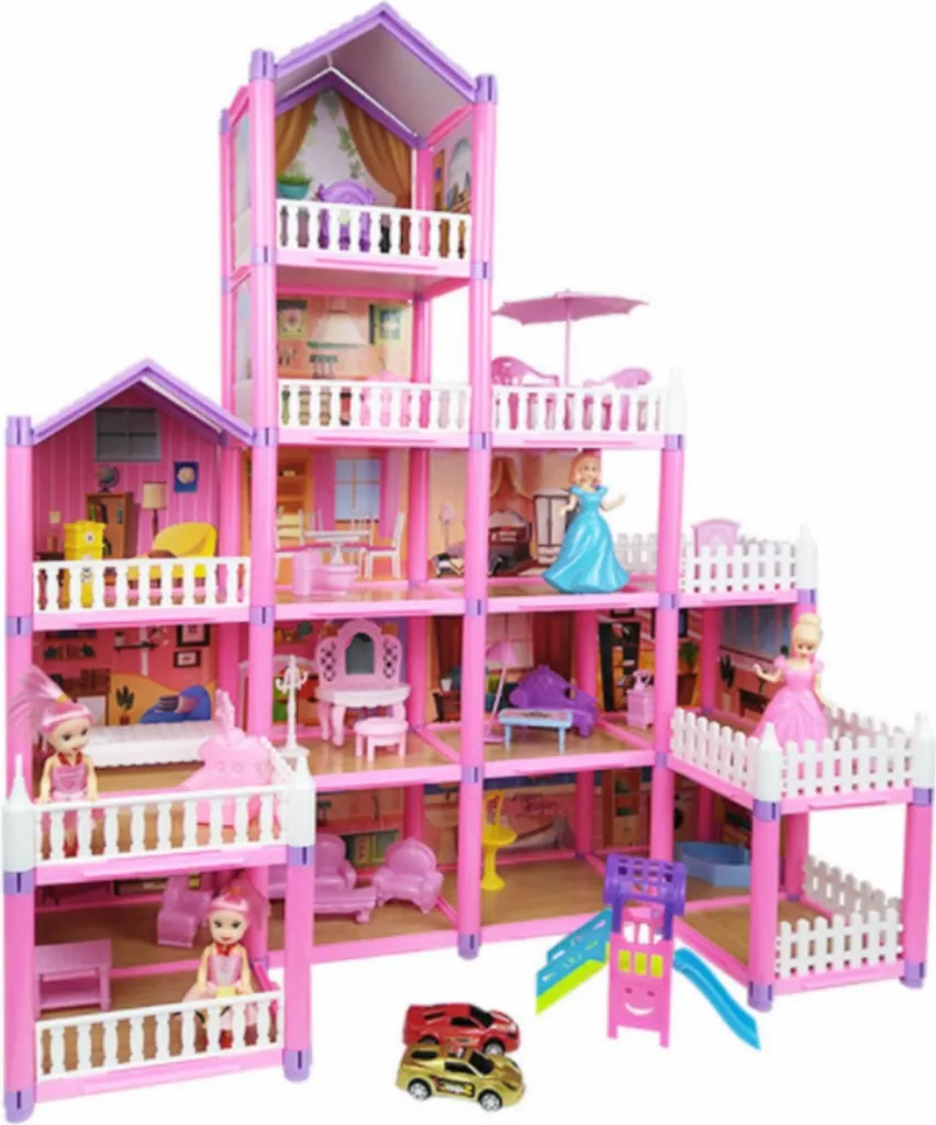Jeu de construction château rose : Kit créatif 278 pièces enfant