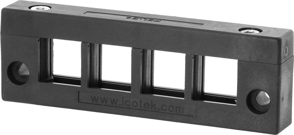 icotek Kabeleinführungsleiste KEL16/04 schmal für Kabeltüllen 4x klein Montageausschnitt 86,0mm x 24,0mm - 1 Stück