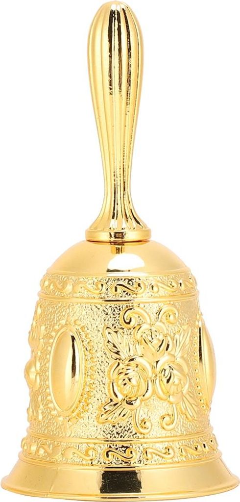 Handglocke, Metallhandwerk, innovative Erinnerung, Heimdekoration, Zinklegierung, goldener europäischer Stil