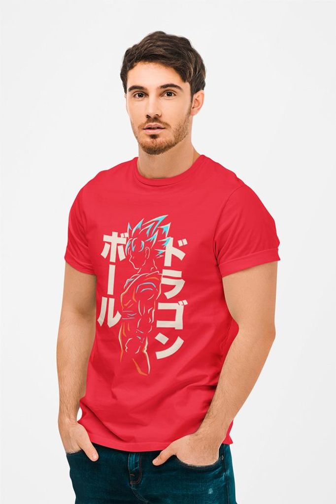 D&B Uni Polo AN00003_Dragon Ball_Rot-Größe 5XL