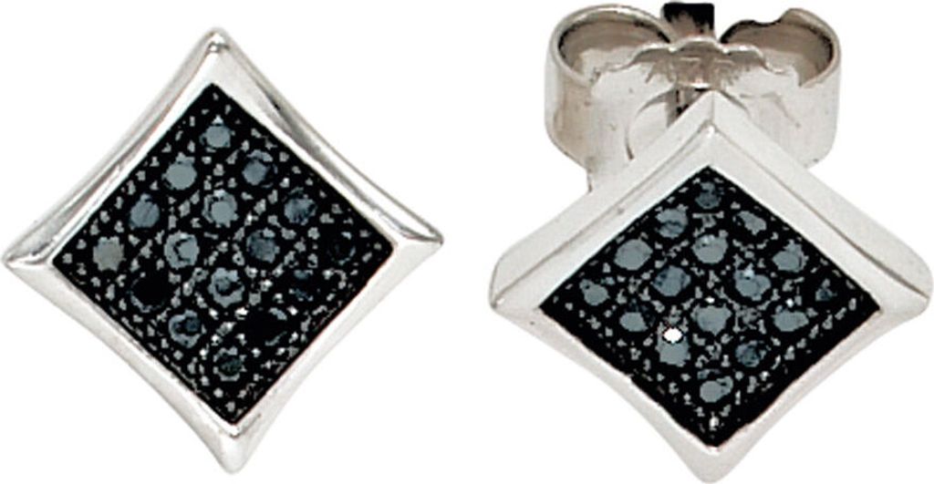 JOBO Ohrstecker 925 Sterling Silber rhodiniert mit Zirkonia Produktbild 