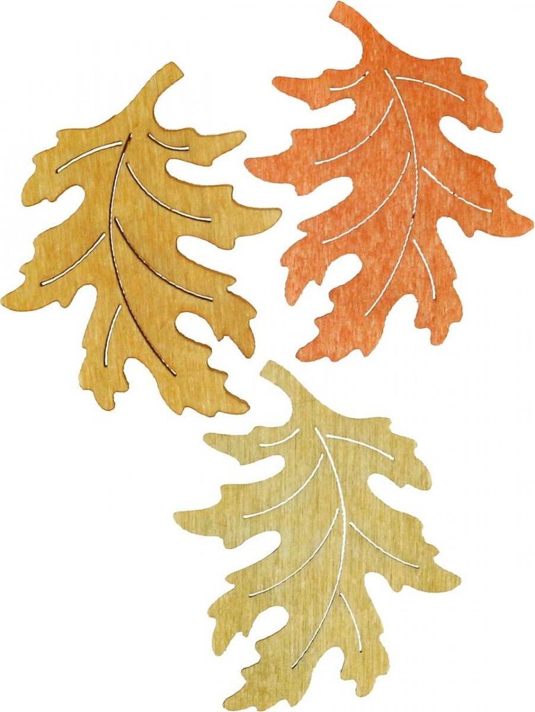 Tischdeko Herbstblätter Holz Streudeko 4cm 72 Stk, 72 Stück