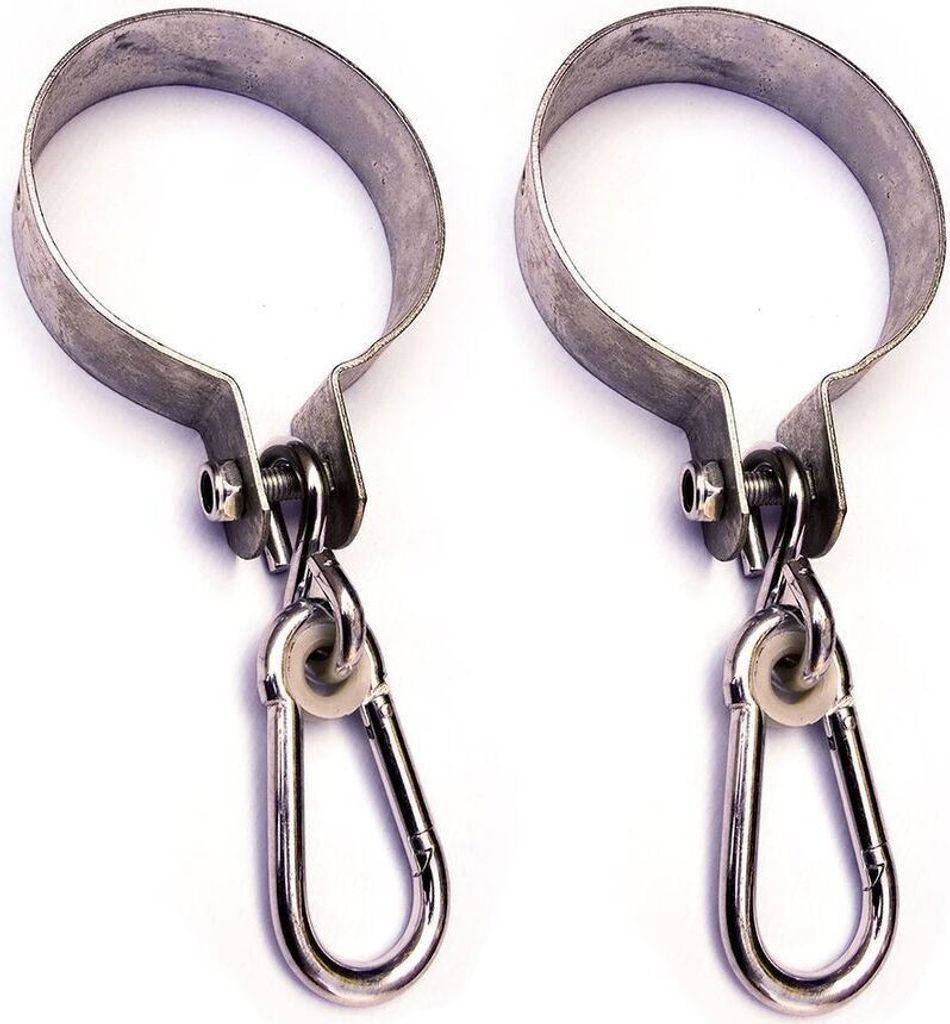 Schaukelhaken für Rundholz mit Karabinerhaken Schaukelschelle rund Manschettenhaken : 2 Stück Ø 12 cm Stückzahl: 2 Stück Maße Rundholz: Ø 12 cm